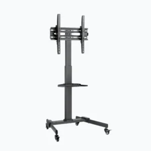 Compact Height-Adjustable Steel TV Cart (32”– 55”)