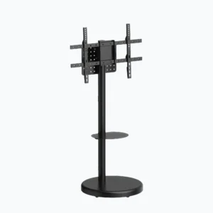 Heavy-Duty Mobile TV Floor Stand (Up to 86”)
